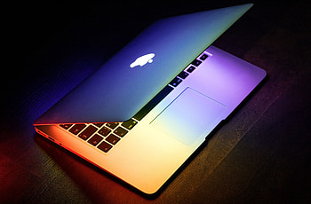 Close up, apple, laptop, MacBook HD wallpaper