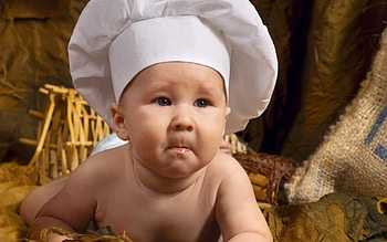 Little cook, cook, boy, kid, little HD wallpaper