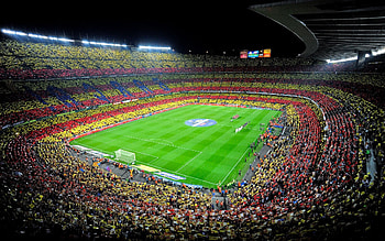 Camp Nou Stadium, Spain, resolution, Spectacular view HD wallpaper