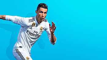 FIFA 19, Ronaldo , Dynamic poses, Football superstar HD wallpaper