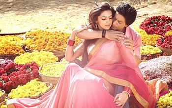 Sweet Couple, sweet, pink, yellow, love, couple HD wallpaper