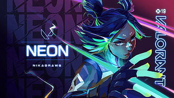 Neon Colorful Background Valorant HD wallpaper