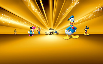Disney, mini, donald, mickey, yellow HD wallpaper