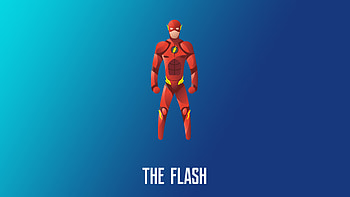 Flash Illustration , flash, superheroes, illustration, minimalism, minimalist, digital-art, behance HD wallpaper