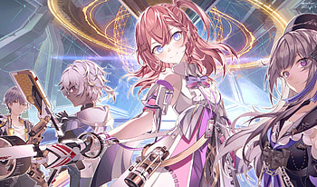 Honkai: Star Rail Legends — Asta, Arlan, Caelus & Herta Ultra, Asta (Honkai: Star Rail), Caelus (Honkai: Star Rail), Herta (Honkai: Star Rail), video game, Honkai: Star Rail HD wallpaper