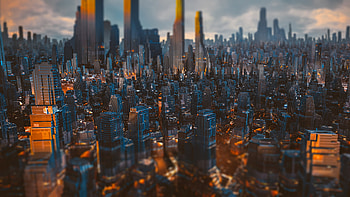 City, city, buildings, artist, artwork, digital-art, artstation HD wallpaper
