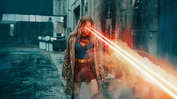 Supergirl Laser Cosmic Eye, supergirl, milly-alcock, superheroes, dc-comics, artwork, art, digital-art, ai HD wallpaper
