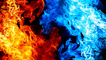 Blue And Red Fire for 2560 x 1440 HD wallpaper