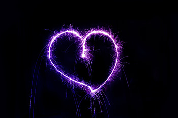 Love, Shine, Sparks, Brilliance, Form, Heart HD wallpaper