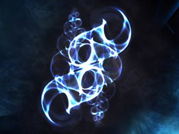 Shell, blue, symetry, fractal HD wallpaper