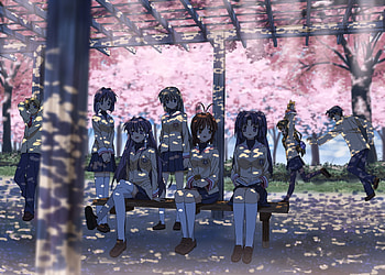 Together with Friends, nagisa, tomoya, stars, clannad, fuuko, tomoyo, ichinose, game, youhei, ryou, craft, sunohara, sakagami, fujibayashi, twins, boys, tree, okazaki, key, kotomi, anime, sakura, girls, ibuki, kyou HD wallpaper