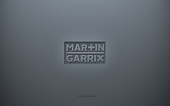 Martin Garrix logo, gray creative background, Martin Garrix emblem, gray paper texture, Martin Garrix, gray background, Martin Garrix 3d logo HD wallpaper
