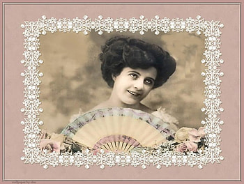 vintage lace with pink, lady, pink roses, easter, lace, new, victorian, fan HD wallpaper