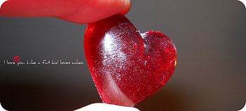 Heart, words, kiss, finger HD wallpaper