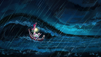 Lost At Sea A Brave Little Voyager, sea, ocean, thunderstorm, boat, artist, artwork, art, digital-art, artstation HD wallpaper