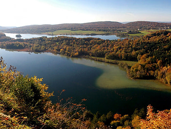 river and fields of autumn, fields, river, autumn, sky HD wallpaper