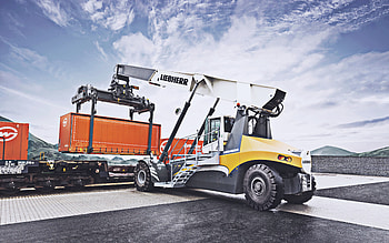 Liebherr LRS 545, , reachstackers, 2022 loaders, construction machinery, special equipment, construction equipment, Liebherr HD wallpaper