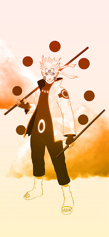 Naruto, art, Anime, Naruto Rikudou, fictional character, Kurama, frulo, Rikudou HD phone wallpaper