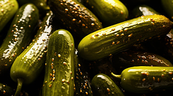 Glistening Pickles - Fresh Background, food, pickle HD wallpaper