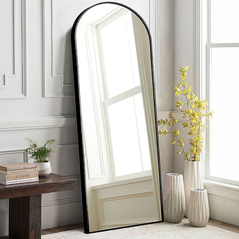 Arched metal mirror, Full-length floor mirror, Overstock product, Elegant piece HD phone wallpaper
