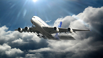 airbus a380, airbus, plane, sky, cloud HD wallpaper