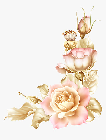 Baroque Vector Vintage Rose - Tulip Flower Border Design, Png , Transparent Png HD phone wallpaper