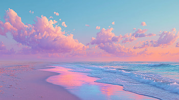 Summer Vibes Beach in Soothing Pastel Colors for Ultimate Relaxation, summer vibes, beach, Pastel Color, relaxing HD wallpaper