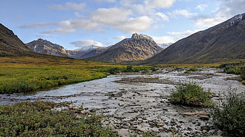 Gates of the Arctic NP, Alaska, landscape, clouds, sky, hills HD wallpaper