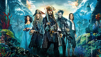 Barbossa, Dead Men Tell No Tales, Backdrops, Movie database HD wallpaper