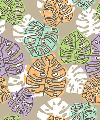 Colorful, leaves, abstract, digital art HD phone wallpaper