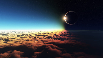 Eclipse Altitude, eclipse, digital-universe HD wallpaper