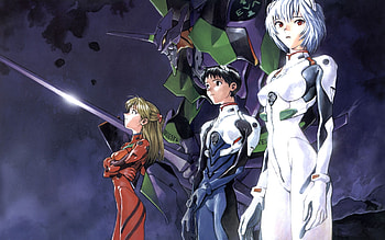 Anime - Neon Genesis Evangelion Asuka Langley Sohryu Shinji Ikari Rei Ayanami HD wallpaper
