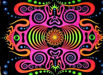 Hippie Colours, swirls, spots, bright colours HD wallpaper