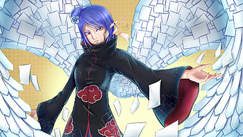 Konan (Naruto), Angelic artwork, Naruto universe, Divine presence HD wallpaper