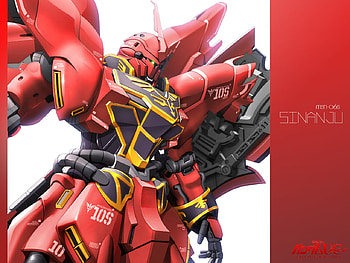 Sinanju, black, mecha, red, gold HD wallpaper