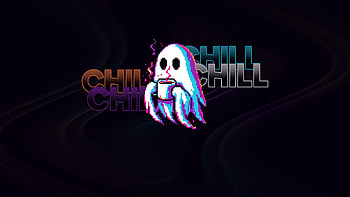 Chill, Ghost, Coffee, Minimalist HD wallpaper