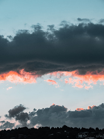 Nature, Sunset, Sky, Clouds, Evening, Porous HD phone wallpaper