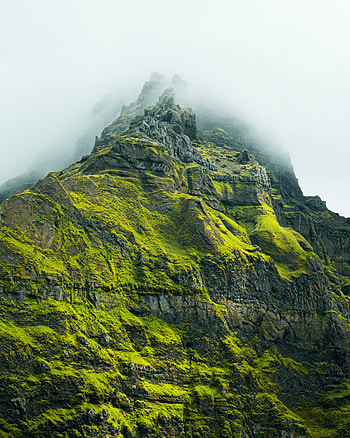 Green mountain cliff, monsoon season, nature HD phone wallpaper