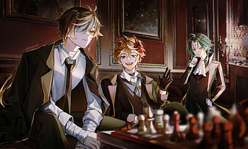 Adeptal Trio — Zhongli, Xiao & Childe | Genshin Impact Quad, Zhongli (Genshin Impact), Xiao (Genshin Impact), Tartaglia Childe (Genshin Impact), video game, Genshin Impact HD wallpaper