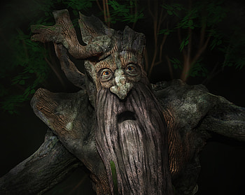 Treebeard character, Work-in-progress render, Skyrim mod, Elder Scrolls project HD wallpaper