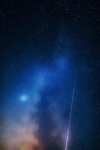 Universe, Stars, Multicolored, Motley, Nebula, Glow, Starfall HD phone wallpaper