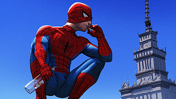 Spiderman Smoking Cigarette, spiderman, superheroes, artwork, digital-art, art, deviantart HD wallpaper
