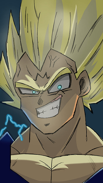 Vegeta King, Anime, manga, drawing, Dragon Ball Z HD phone wallpaper