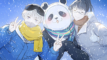 Maki Zenin Panda Toge Inumaki Jujutsu Kaisen HD wallpaper