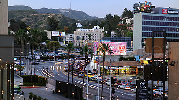 LA street, Hollywood Sign HD wallpaper