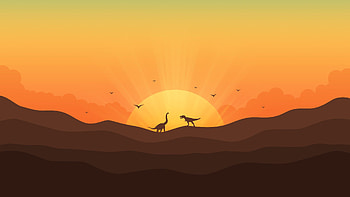 Dinosaur Minimal Morning , dinosaur, minimalism, minimalist, artist, artwork, digital-art HD wallpaper