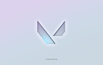 Valorant logo, cut out 3d text, white background, Valorant 3d logo, Valorant emblem, Valorant, embossed logo, Valorant 3d emblem HD wallpaper