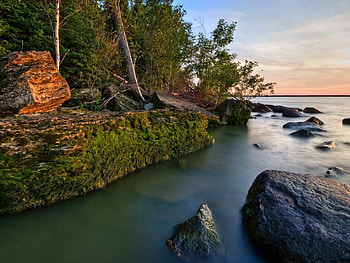 island sunset, island, nature HD wallpaper