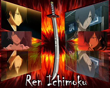 Ren Ichimoku, ren, lost soul, girl from hell, ai enma, sword HD wallpaper