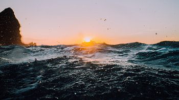Nature, Sea, Waves, Sunlight HD wallpaper